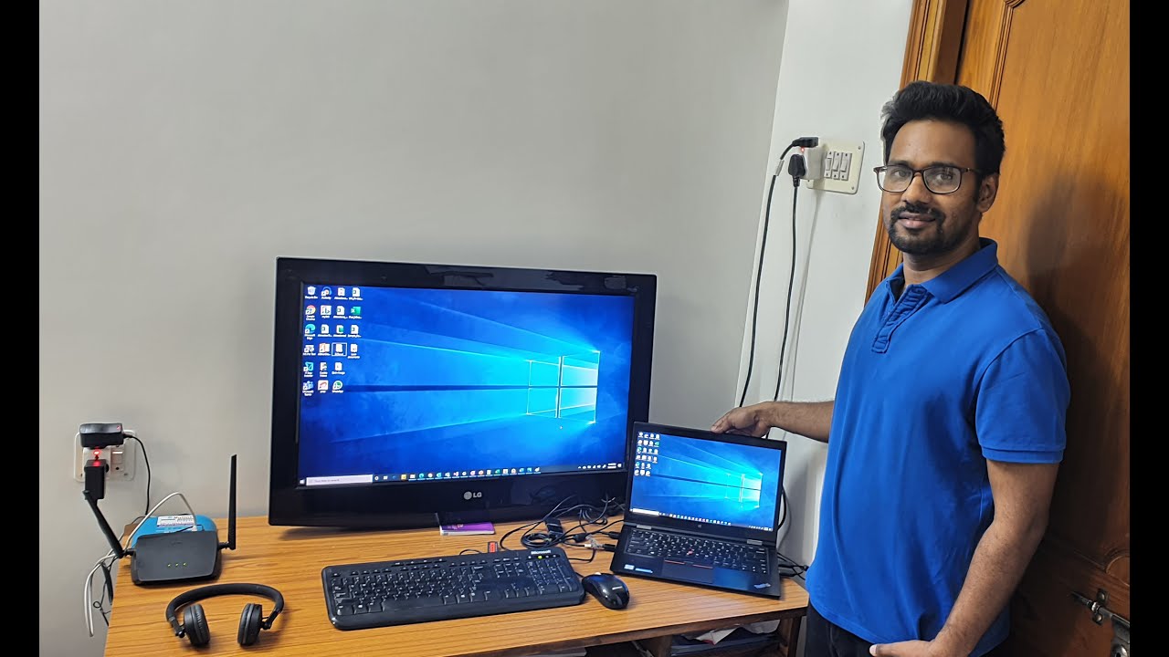 How to connect Windows 10 Laptop to TV for dual monitor setup | Using