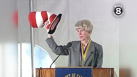 Audrey Geisel attends library dedication at UCSD in 1995