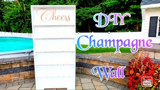 HOW TO MAKE A CHAMPAGNE WALL|DIY CHAMPAGNE WALL|CHEERS BAR DIY