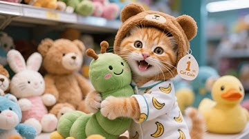 Ginger Kitten and Mama Cat Win the Lottery — They Go Shopping and Save the Rest for Later 🐱💰