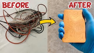 STRIPPING And MELTING Copper Wire  How To Strip Wire Easily & Melt Copper