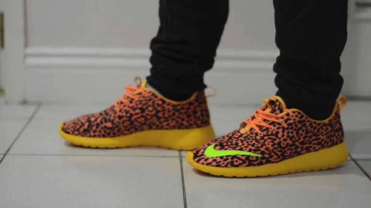 Nike Roshe run FB Orange Leopard Safari 