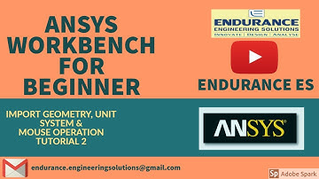 ANSYS IMPORT GEOMETRY IN , UNIT SYSTEM  & MOUSE OPERATIONS(ZOOM IN/OUT,ROTATE & PAN)TUTORIAL 2