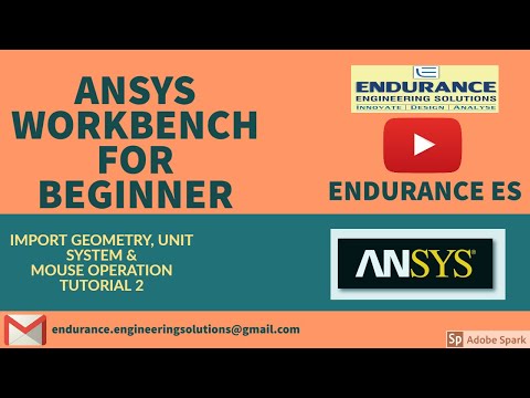 ANSYS IMPORT GEOMETRY IN , UNIT SYSTEM  & MOUSE OPERATIONS(ZOOM IN/OUT,ROTATE & PAN)TUTORIAL 2