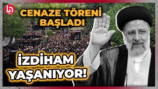 İran'da Reisi için düzenlenen törende izdiham yaşanıyor! Milyonlar sokağa döküldü!