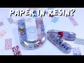 Paper in Resin • Resin Art • resin craft how to use Resin? How to Resin for beginners?