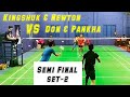 Kingshuk  newton vs don  pankharaj  semi final set2  beltola badminton championship  nice angle