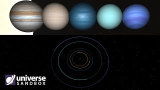 Experimenting With The Gas Giants Orbits In The Early Solar System, Universe Sandbox