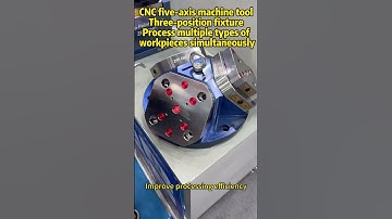 Five-axis three-position fixture#vises #4-axis #5-axis #makers #fixture#Automation#Manufacturing#cnc