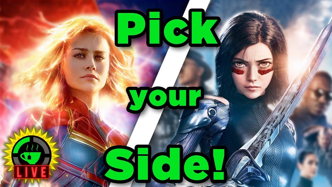 GTeaLive: Captain Marvel vs Alita Battle Angel - Who Do You Support? -  YouTube