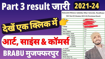 Part 3 result kaise dekhe | BRABU part 3 result 2021-24 | Part 3 ka result kaise dekhe 2024
