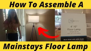 How to assemble a Mainstays Floor Lamp from Walmart