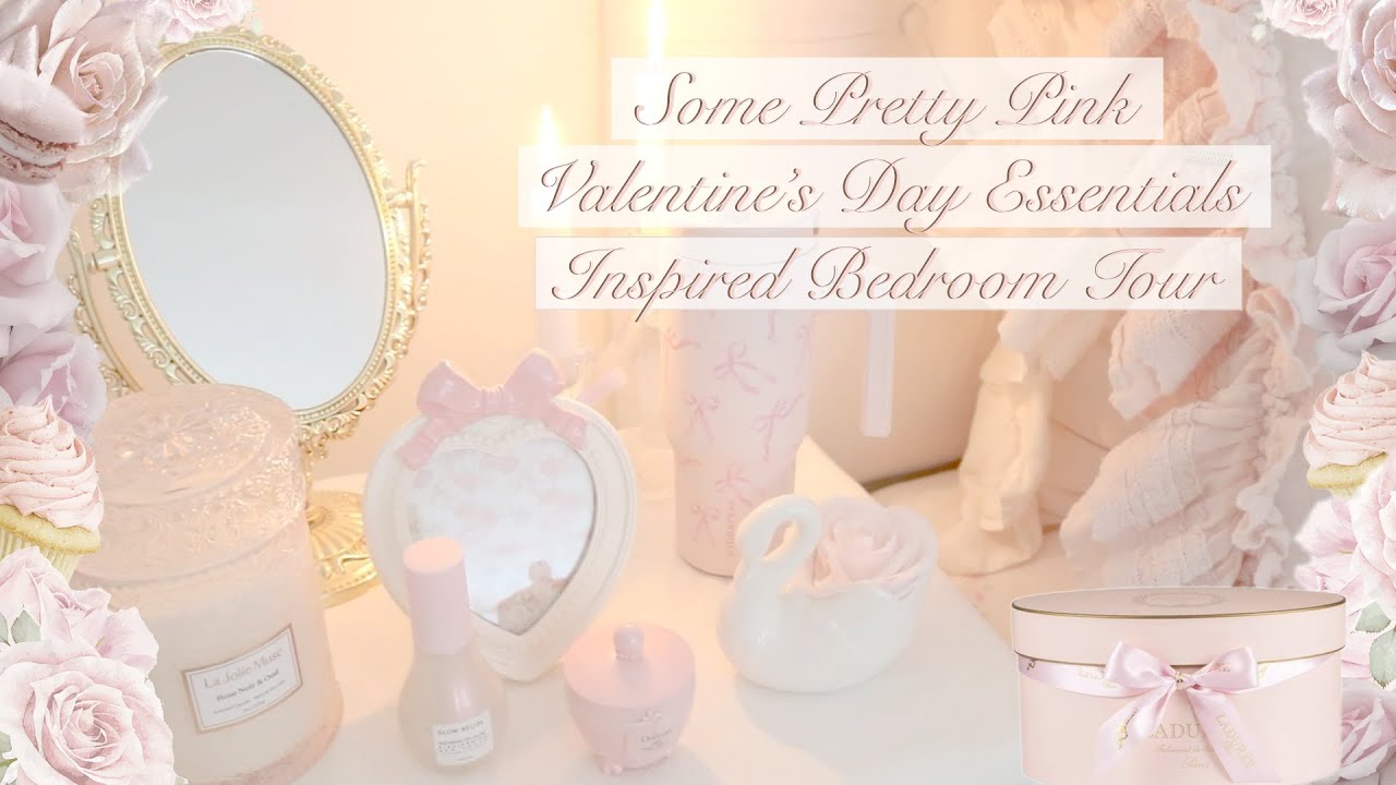 PINK VALENTINE'S DAY ESSENTIALS INSPIRED BEDROOM TOUR
