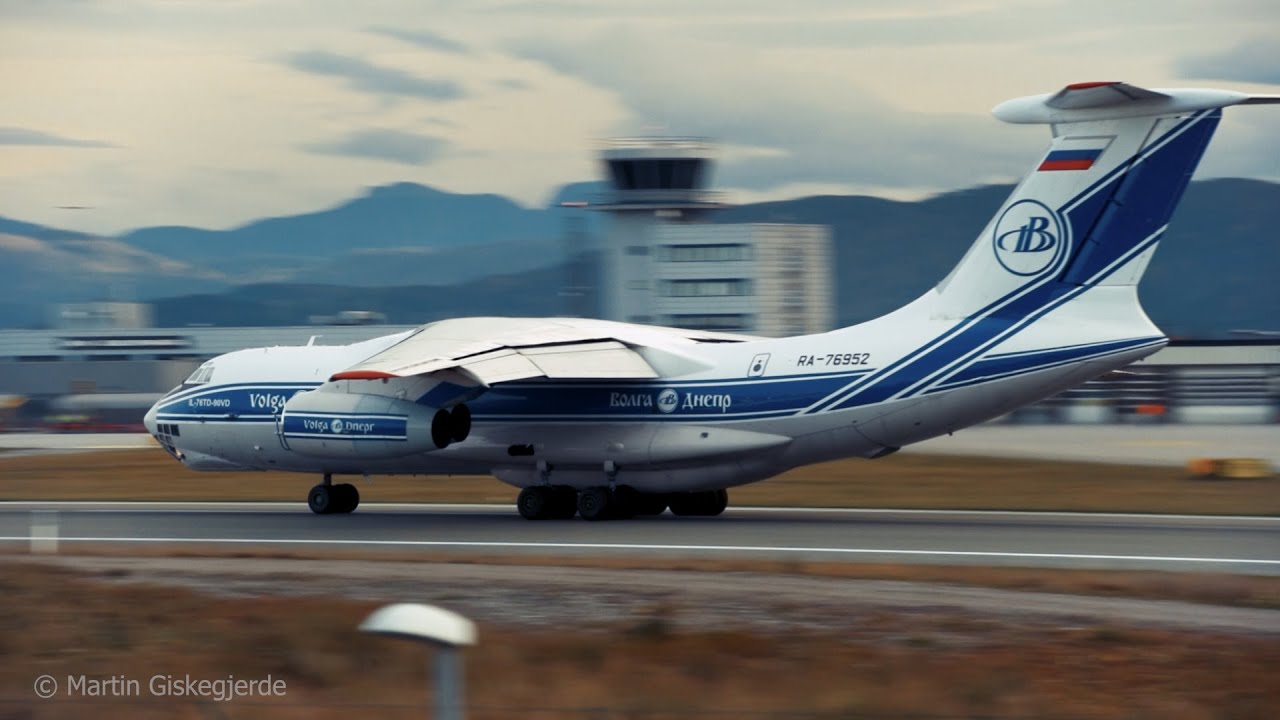 Volga-Dnepr IL-76TD Ålesund lufthavn, Vigra