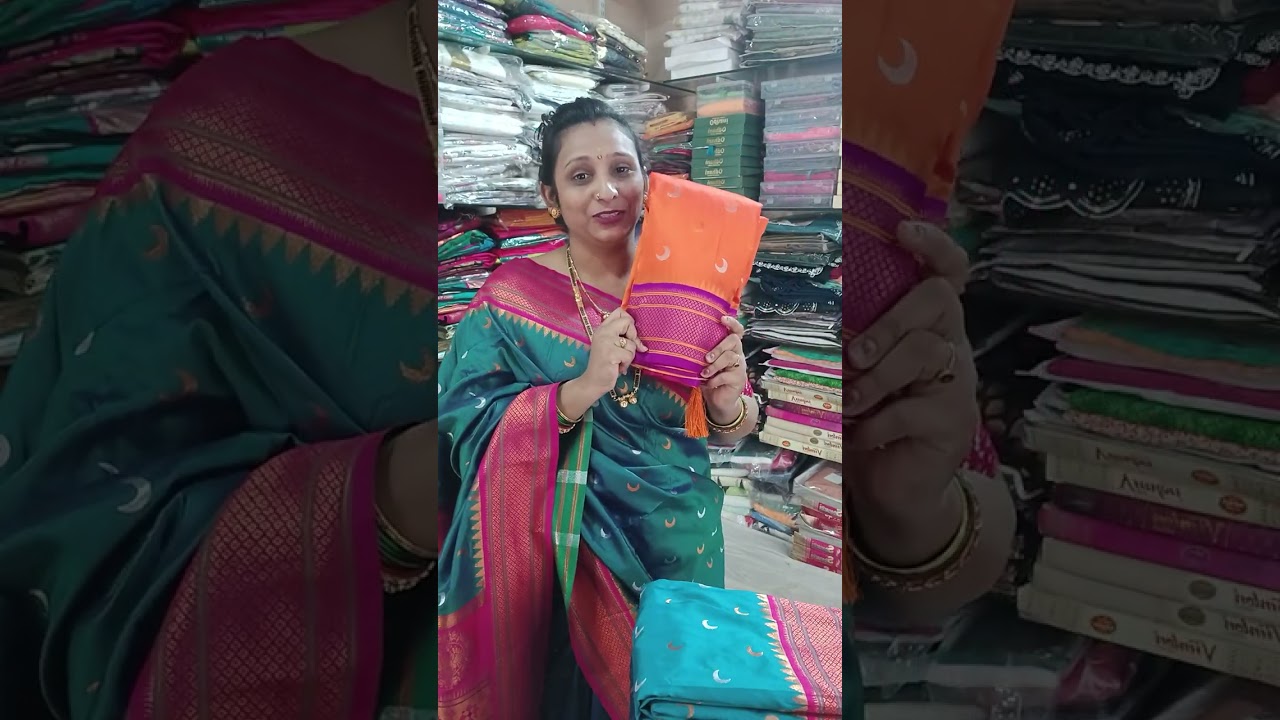 #चंद्रकोर पैठणी 😍799/- only..silk fab. Best quality Booking no 9421793830 🤗wow colour combination 💃🏻