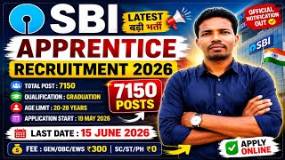 SBI में 7150 पदों पर बड़ी भर्ती 2026 | SBI Apprentice Vacancy 2026 Full Details | Apply Online