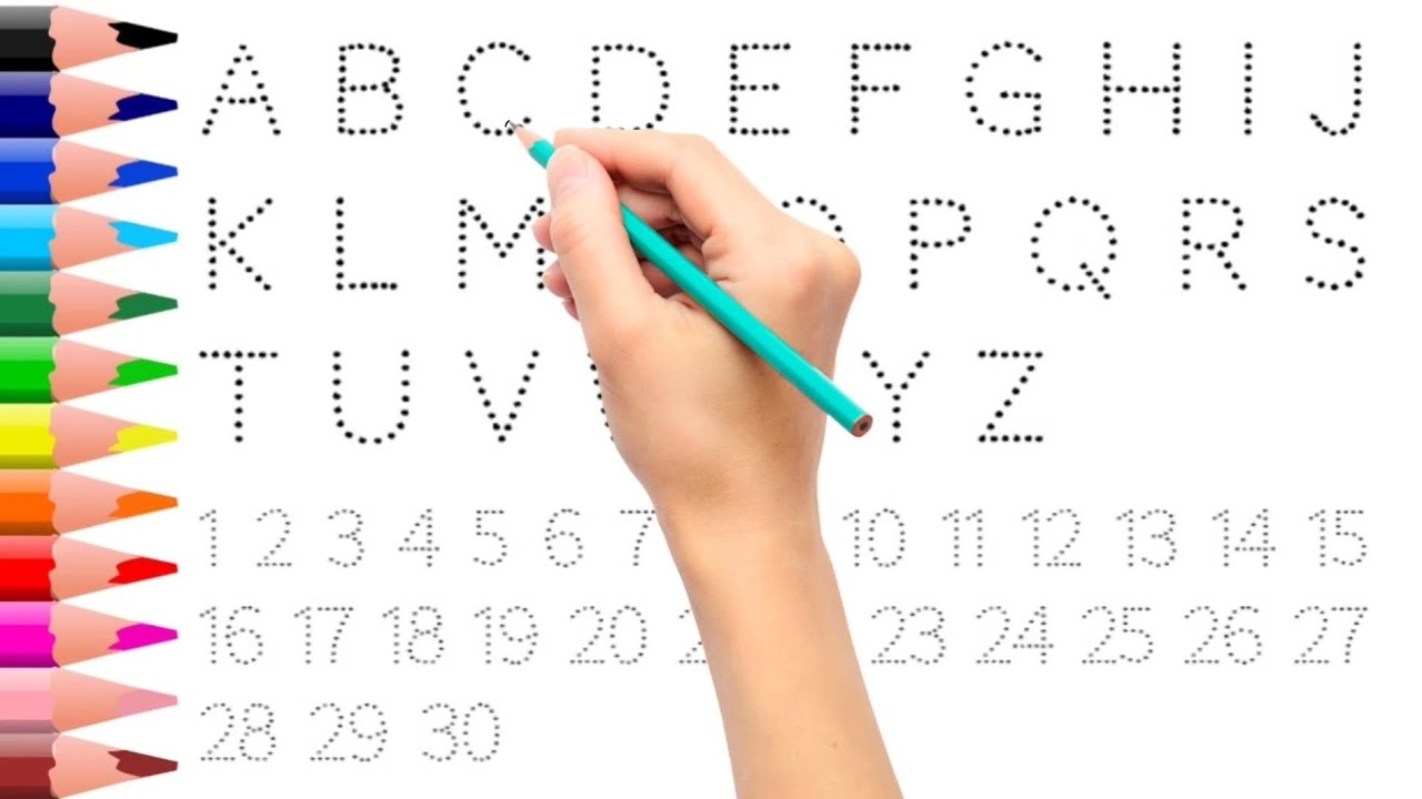 Fun and Educational Dotted Tracing abcd, 123 For Kids,Shapes | Number Writing and Preschool learning