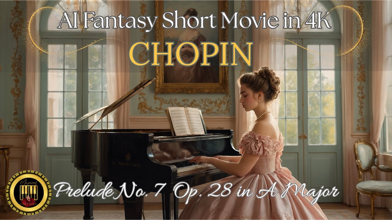 Chopin Prelude op 28 no 7 Piano “Polish Dancer” - AI Generated Short Film in 4K!