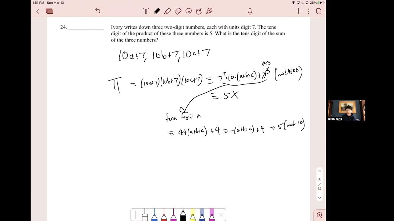 2018 MathCounts State Sprint Round 24 YouTube