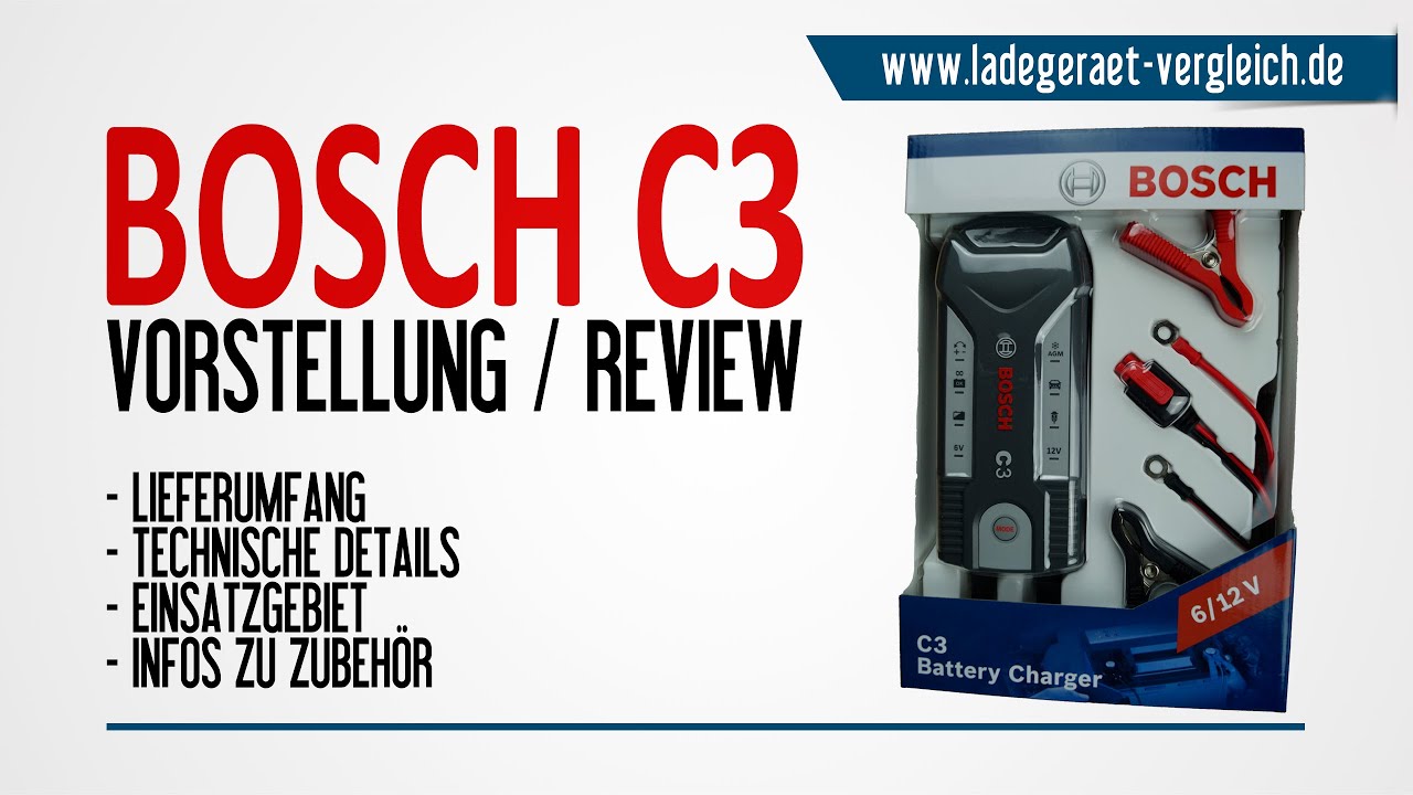 BOSCH C3 Ladegerät Test & Vorstellung - 6V / 12V Kleinlader für