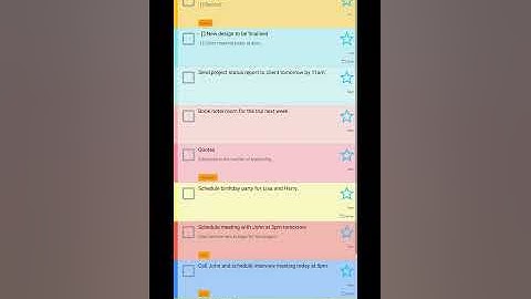 Android/iPhone: Sort checklist tasks inside a sticky note using Notezilla