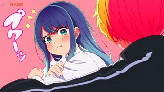 Akane se pone celosa al ver que aqua esta mirando muy intensamente a kana | Oshi no ko