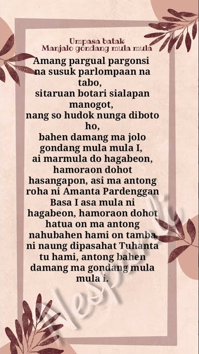 umpasa manjalo gondang mula mula #shorts #umpasa