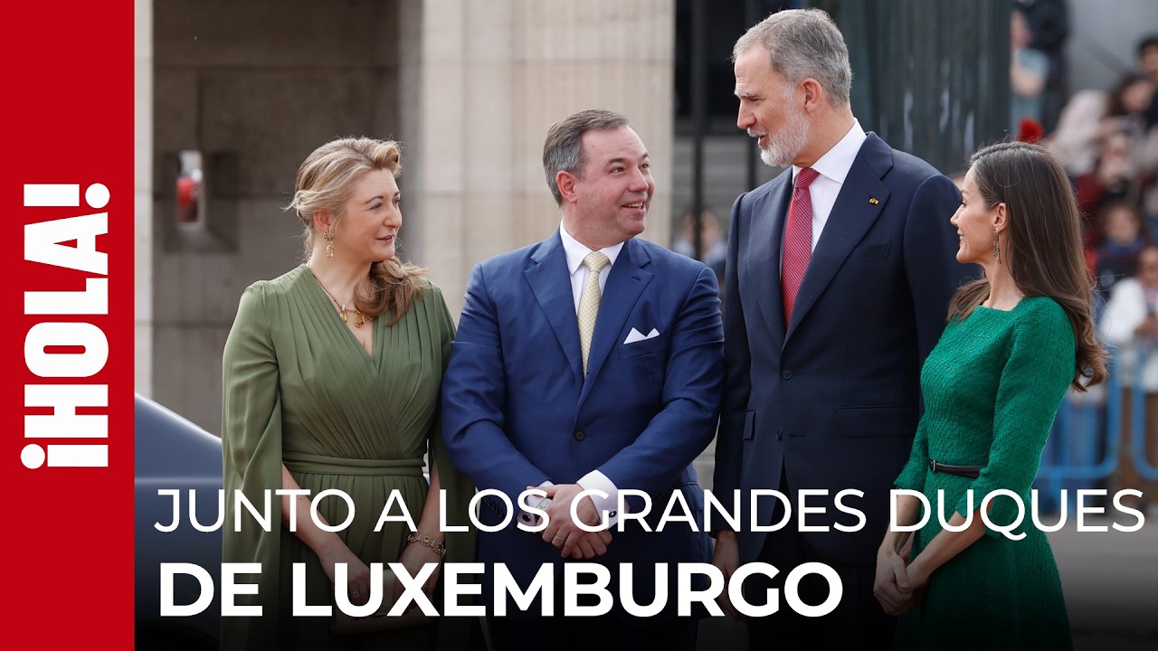 Los reyes abren el Palacio Real a Guillermo y Stéphanie de Luxemburgo, en su primer viaje a España