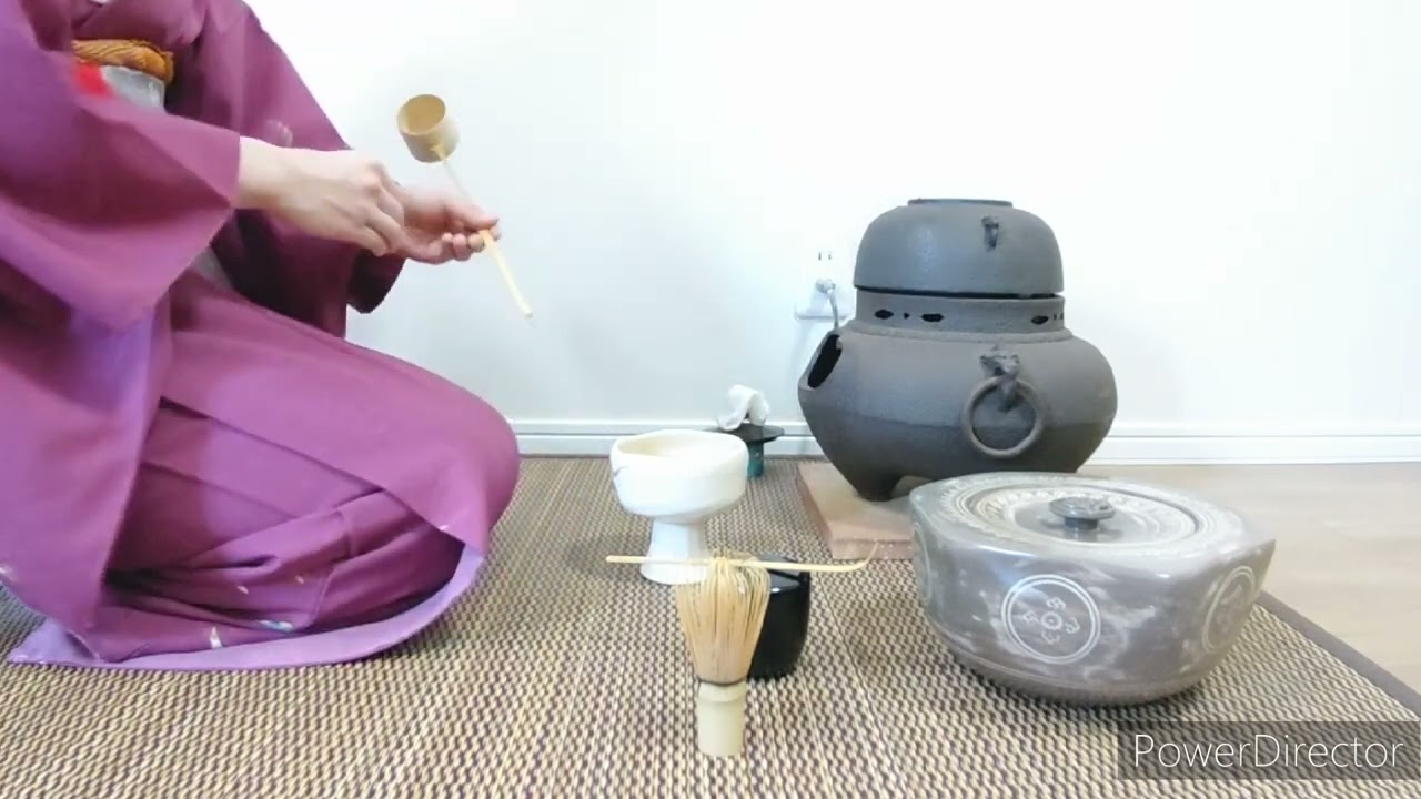 ぼっち茶道】石州流 馬上杯で一服 - YouTube