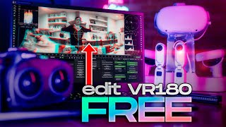 How to Edit VR180 FREE on ANY Camera - Canon R5C, 2X Insta360 GO 3, RED V-Raptor or GoPro screenshot 1