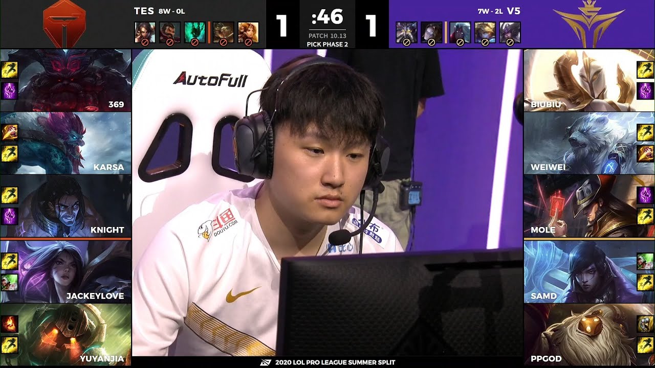 TES vs V5 W7D1 Match 1 Game 3 LPL Summer Split 2020 S10 Top