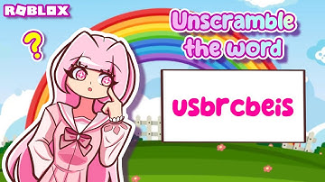 What Word Is This??? | Roblox | Unscramble Words