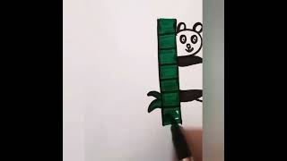 #Shorts, Cute Panda #tutorial,.....trick easy draw.......?