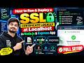 How to Run & Deploy a SSL Certificate Locally at Localhost in Node.js & Express App Full Setup