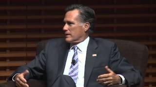 During his view from the top talk at stanford gsb on tuesday, april
21, politician and businessman mitt romney discussed importance of
articulating what ...