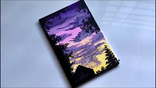 Purple Sky Canvas Tutorial | Step-by-Step for Beginners