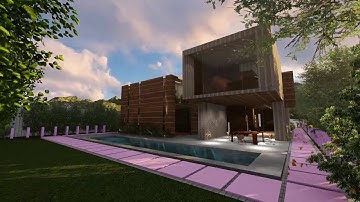 Modern House 3Dsmax with Lumion video #1