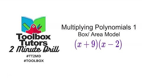 Multiplying Polynomials Example 1 Box Method