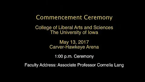 Commencement Ceremony: Associate Professor Corneli...