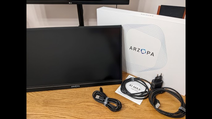 ARZOPA A1 Gamut 15.6 inch Widescreen FHD Portable Monitor w micro hdmi to  hdmi