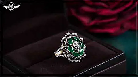 P.C. Chandra Jewellers || Diamond ring with Emerald