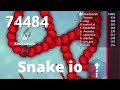 How to play snake io like a boss   first time to play it  score 74k  enjoy 