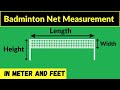 Badminton net measurement  badminton net width  badminton net height  badminton net length