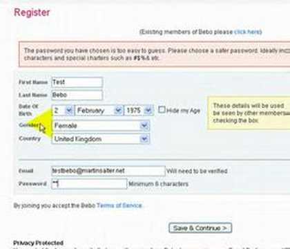 Bebo Social Networking