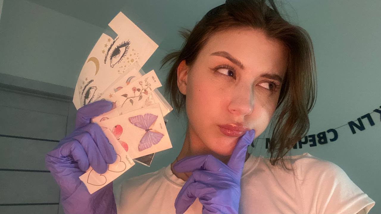 asmr тату мастер пожалел тебя * звуки жвачки *