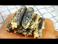 2分钟学会韩国街头美食炸海苔卷  食材简单超酥脆|Korean street food Fried seaweed roll method