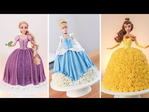 How to make Disney PRINCESS Doll CAKES - Cake decorating Ideas