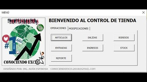Como HACER un CONTROL DE INVENTARIO en EXCEL con Formulario CAPITULO 8  - [2020] | CONOCIENDO EXCEL