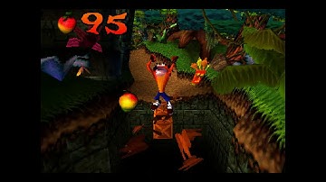 Crash Bandicoot (PS1) 100% Walkthrough - Part 1 - N. Sanity Beach/Jungle Rollers