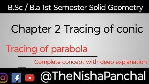 Solid Geometry B.Sc 1st semester chapter 2 Tracing of parabola